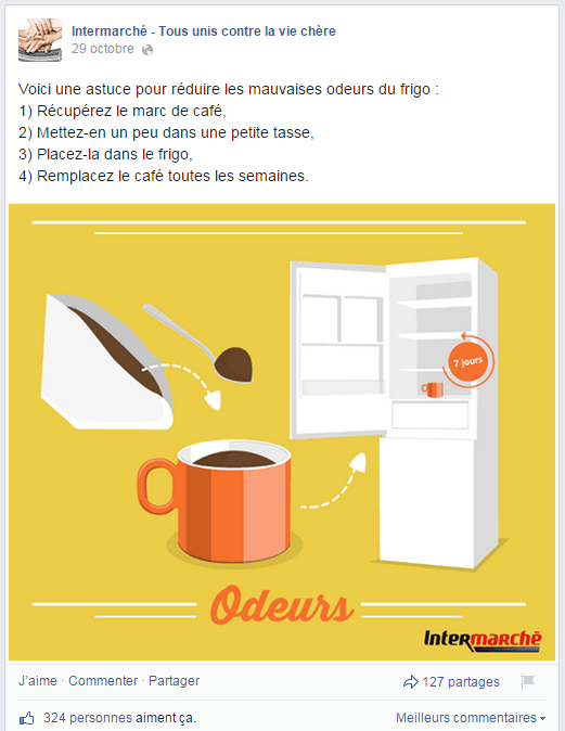 Astuce publiée par le community manager d'Intermarché