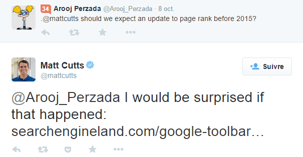 Matt Cutts à propos du PageRank (2014-2015)