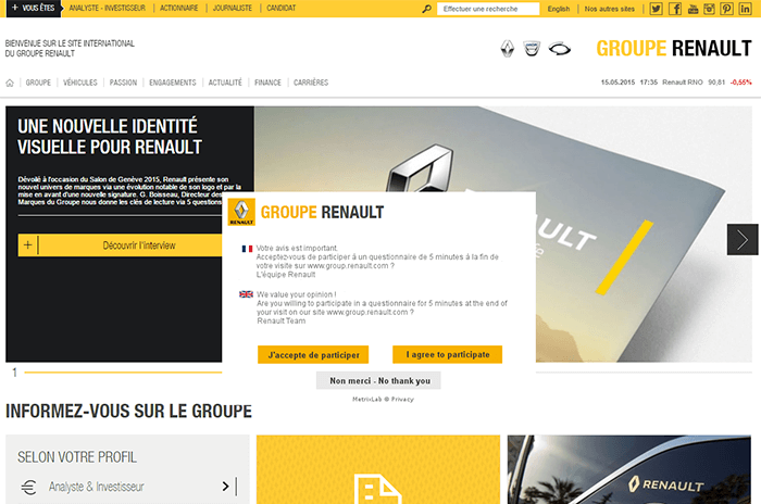 Le groupe Renault a choisi le CMS WordPress