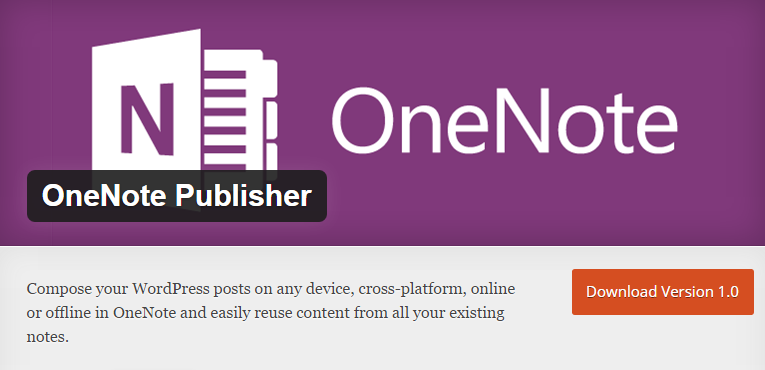 L'extension OneNote pour WordPress