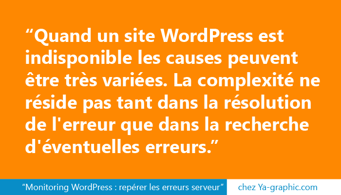 Monitoring WordPress : repérer les erreurs serveur