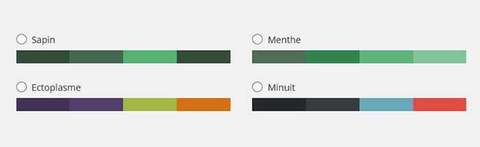 Couleurs de l’interface d’administration WordPress