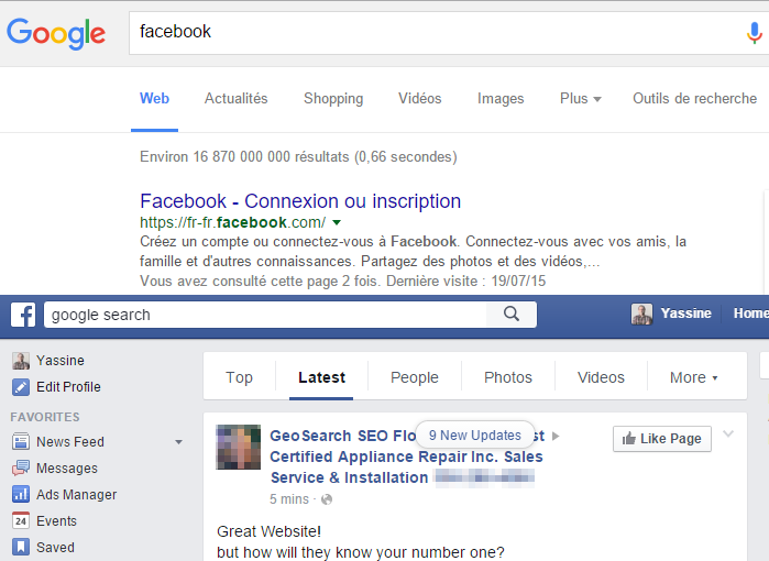 Facebook Search Vs Google Search