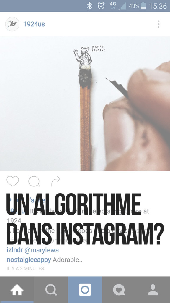 Un algorithme dans Instagram ?