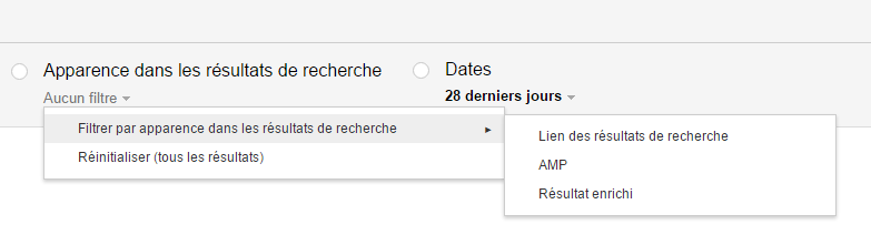 Apparence dans les résultats de recherche (Search Console)