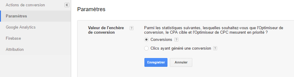 La valeur “Clics convertis” remplacée par “Conversions”