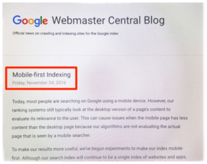 Google Mobile-First Indexing