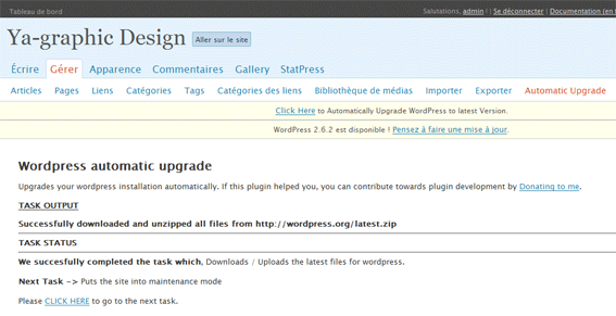 tutorial mise à niveau wordpress