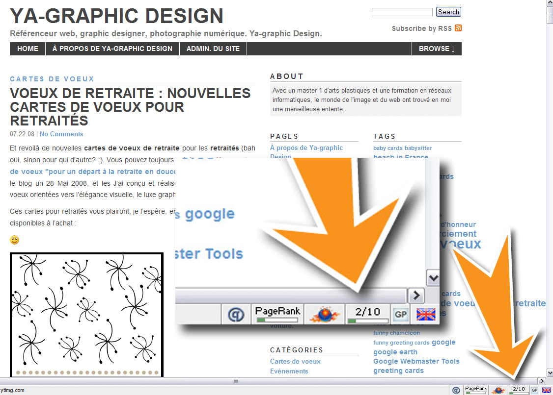 Mise a jour du pagerank PR dans la barre d'outils