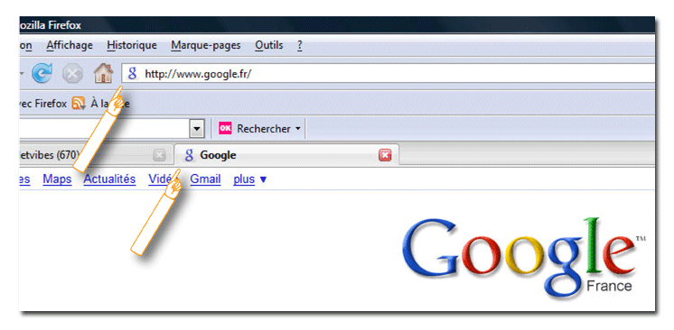 Nouvelle icône de Goole dans la barre d'URL