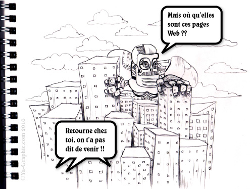 Robot au milieu d'une ville avec des buildings