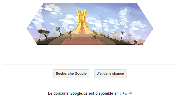 Google Doodle pour fêter l'indépendance de l'Algérie, proclamée en 1962