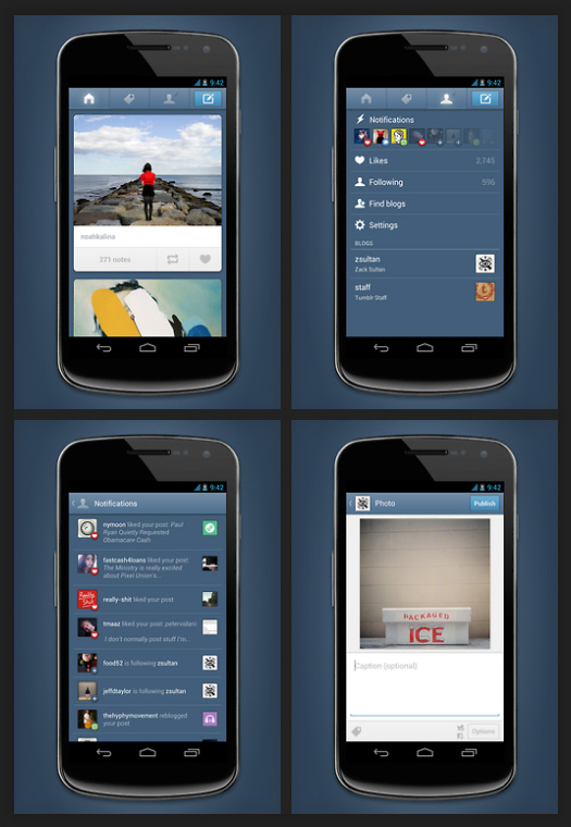 Améliorations application mobile Tumblr pour Android