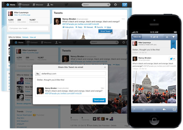 Envoyer des tweets par email sur Twitter