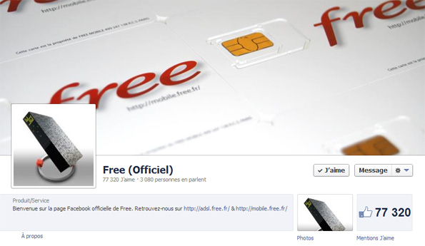 Page Facebook de Free