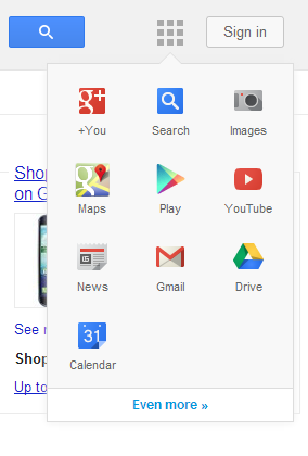 Nouveau menu de navigation de Google ?