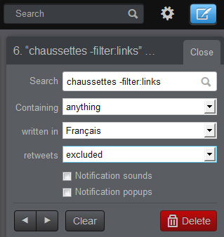 Comment filtrer requêtes de recherche dans Twitter avec TweetDeck ?