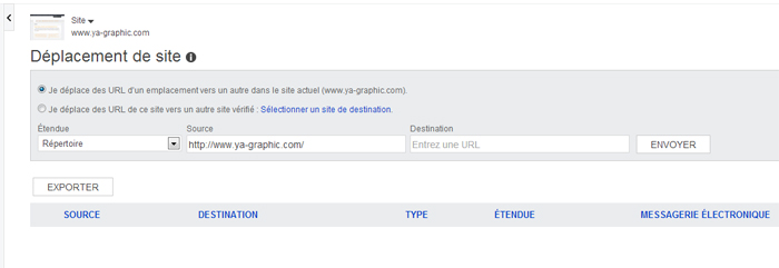 Bing Webmaster Tools: l'outil Déplacement de site