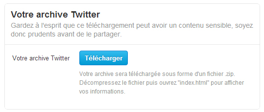 Sauvegarder les archives Twitter