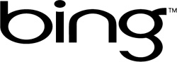 Logo de Bing noir.