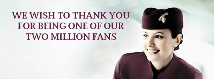 Qatar Airways : 2 millions de fans sur sa page Facebook