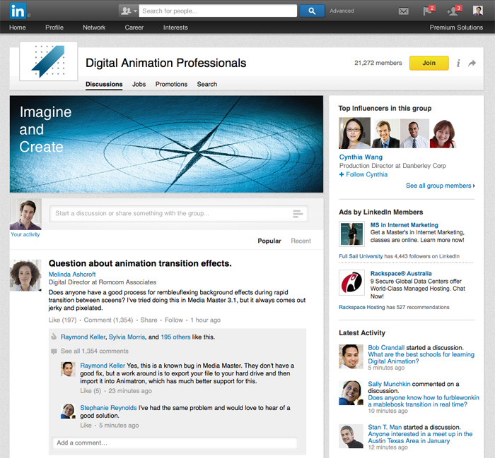 Nouveau design groupe LinkedIn