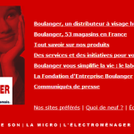 Design du site Boulanger.fr en l'an 2000