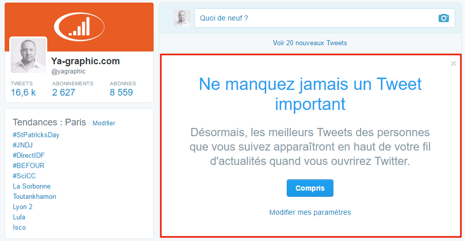 Algorithme Twitter pour tous les utilisateurs