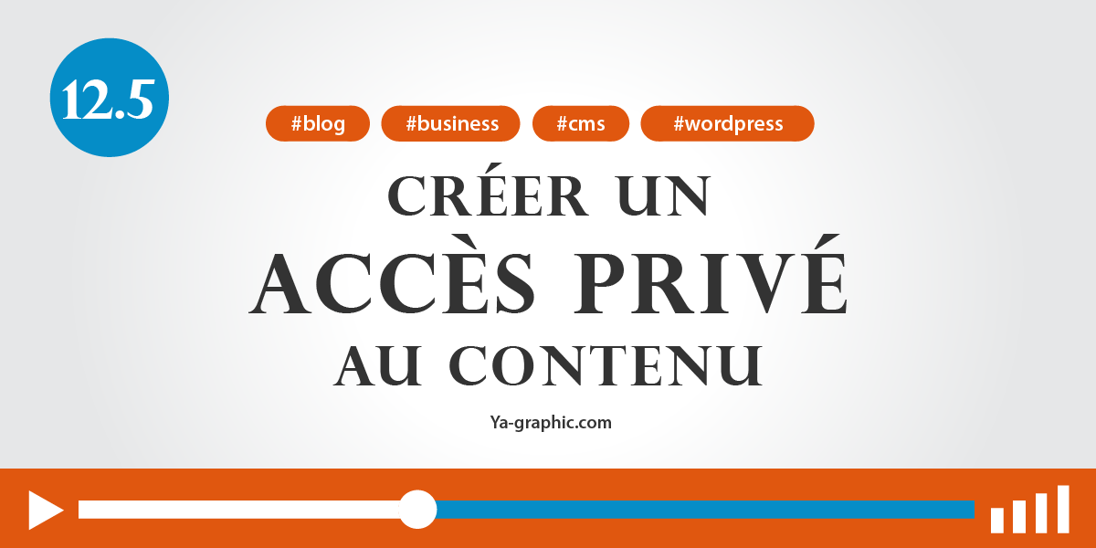 12.5. - Créer un accès privé au contenu