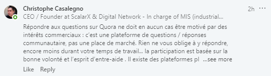 Quora : intérêts commerciaux