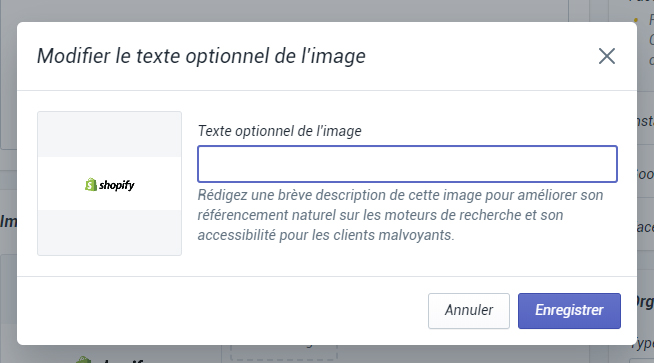 SEO Shopify : optimiser l'attribut ALT des images