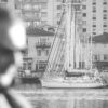 Photo of a yacht of Marseille lamp black and white Lightroom presets