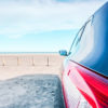 Car in a beach photo Lightroom