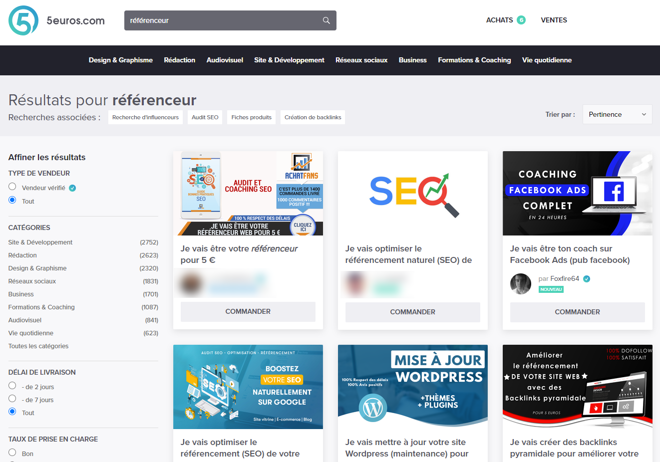 Trouver un référenceur freelance sur 5euros.com ?